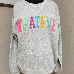 Colorful Lettered Women's Sweater
